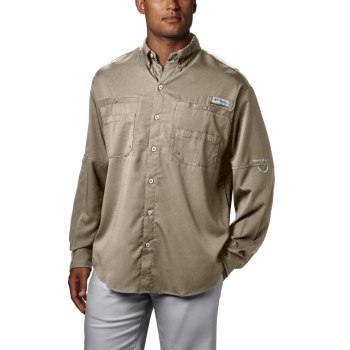 Columbia Overhemd Heren, PFG Tamiami II Long Sleeve Khaki, 05WBTDVJR